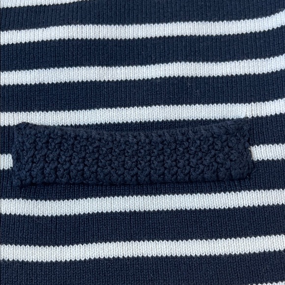 Massimo Dutti Striped Navy and White Short Sleeve Cardigan, Size Small - Picture 7 of 10